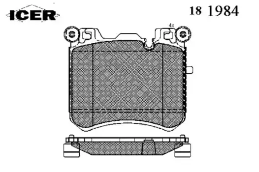 Тормозные колодки дисковые передняя ось ICER 181984