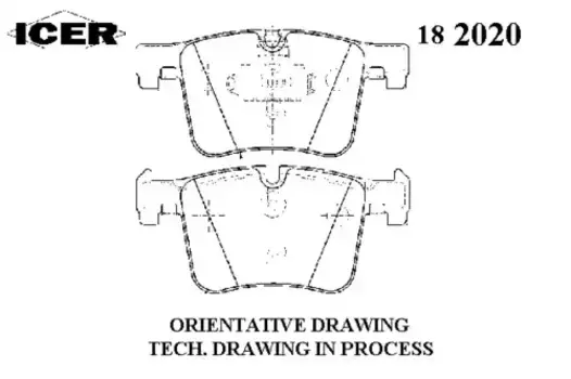 Тормозные колодки дисковые передняя ось ICER 182020