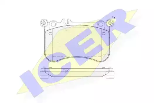 Тормозные колодки дисковые передняя ось ICER 182042