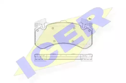 Тормозные колодки дисковые передняя ось ICER 182070