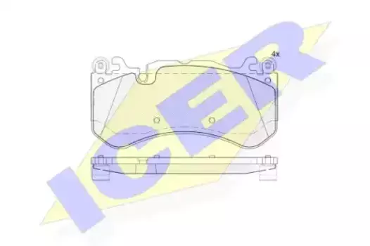 Тормозные колодки дисковые передняя ось ICER 182079