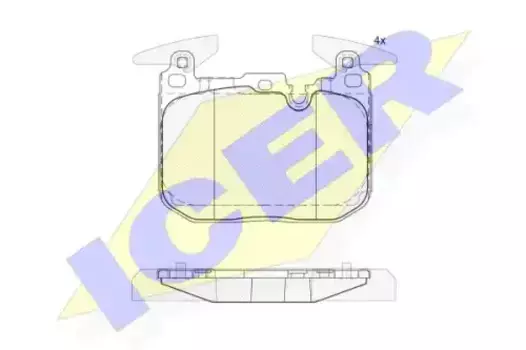 Тормозные колодки дисковые передняя ось ICER 182093