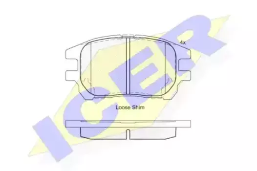 Тормозные колодки дисковые передняя ось ICER 182107