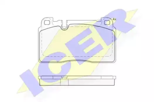 Тормозные колодки дисковые передняя ось ICER 182112