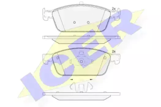 Тормозные колодки дисковые передняя ось ICER 182134