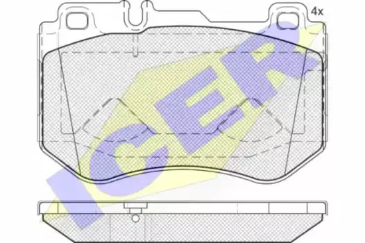 Тормозные колодки дисковые передняя ось ICER 182197