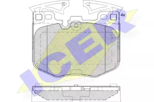 Тормозные колодки дисковые передняя ось ICER 182280