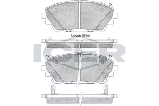 Тормозные колодки дисковые передняя ось ICER 182364