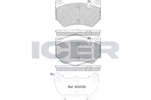 Тормозные колодки дисковые передняя ось ICER 182380
