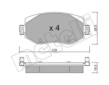 Тормозные колодки дисковые передняя ось METELLI 2211100