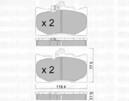 Тормозные колодки дисковые передняя ось METELLI 22-0799-0