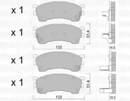 Тормозные колодки дисковые передняя ось METELLI 22-0223-0