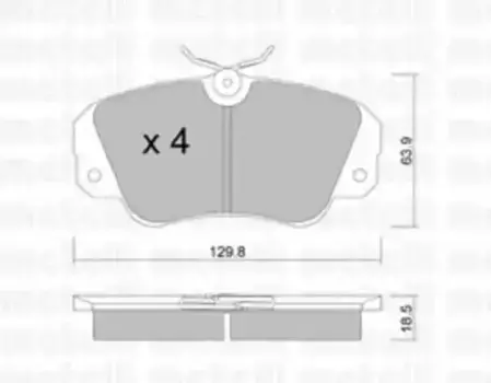 Тормозные колодки дисковые передняя ось METELLI 22-0538-0