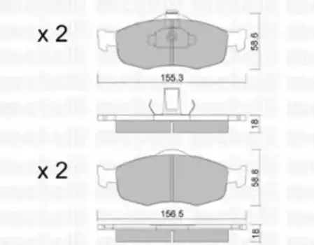 Тормозные колодки дисковые передняя ось METELLI 22-0146-0