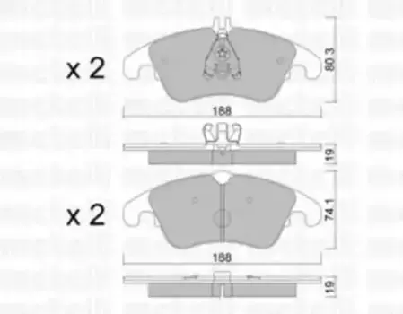 Тормозные колодки дисковые передняя ось METELLI 22-0775-2