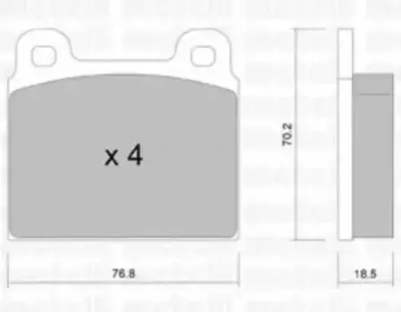 Тормозные колодки дисковые передняя ось METELLI 22-0078-0