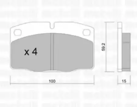 Тормозные колодки дисковые передняя ось METELLI 22-0044-0