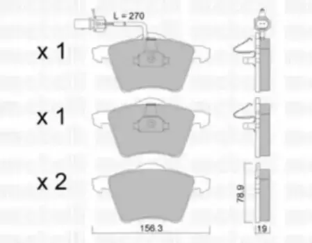 Тормозные колодки дисковые передняя ось METELLI 22-0550-0