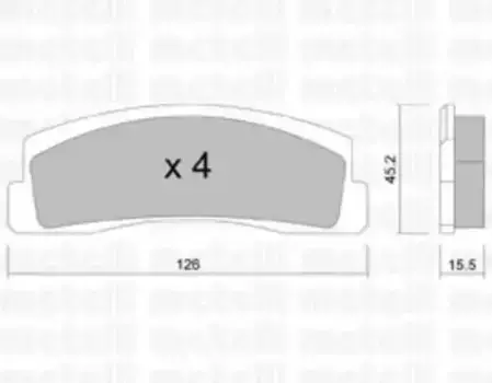 Тормозные колодки дисковые передняя ось METELLI 22-0046-0