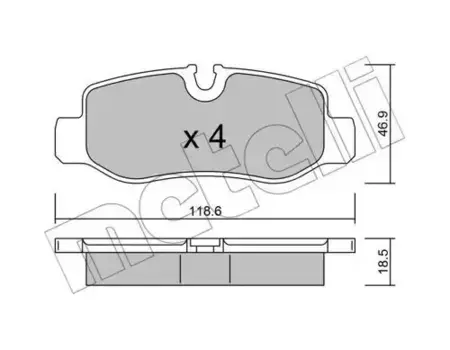 Тормозные колодки дисковые передняя ось METELLI 22-1023-0