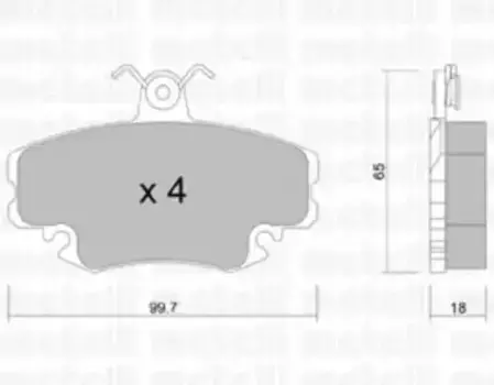 Тормозные колодки дисковые передняя ось METELLI 22-0120-0
