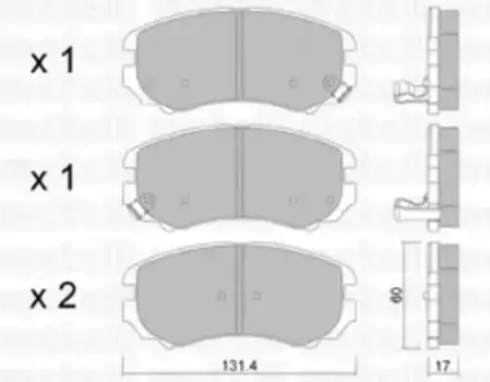 Тормозные колодки дисковые передняя ось METELLI 22-0503-0