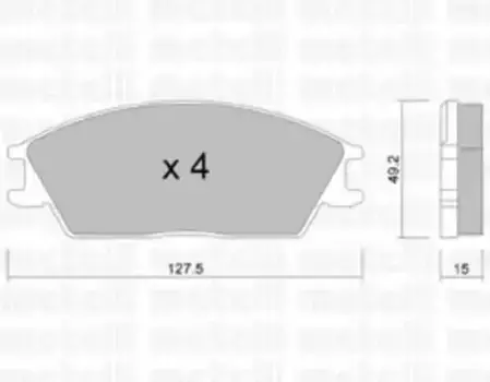 Тормозные колодки дисковые передняя ось METELLI 22-0081-0