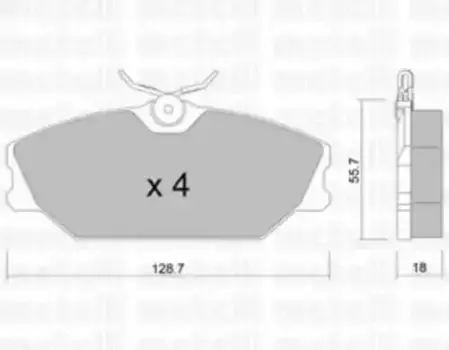 Тормозные колодки дисковые передняя ось METELLI 22-0142-2
