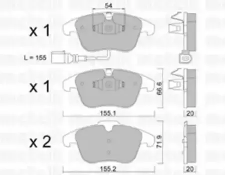 Тормозные колодки дисковые передняя ось METELLI 22-0675-1