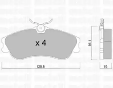 Тормозные колодки дисковые передняя ось METELLI 22-0217-1