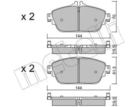 Тормозные колодки дисковые передняя ось METELLI 22-1017-0