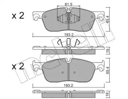 Тормозные колодки дисковые передняя ось METELLI 22-1123-0