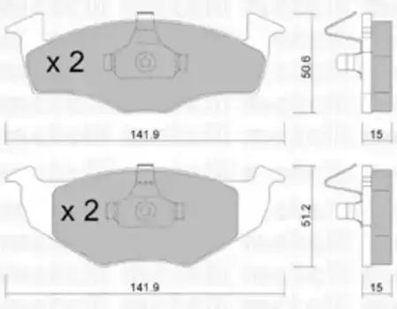 Тормозные колодки дисковые передняя ось METELLI 22-0206-2