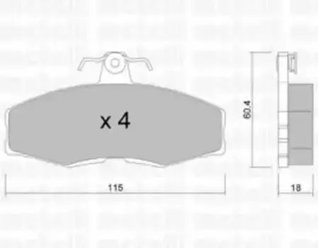 Тормозные колодки дисковые передняя ось METELLI 22-0039-0