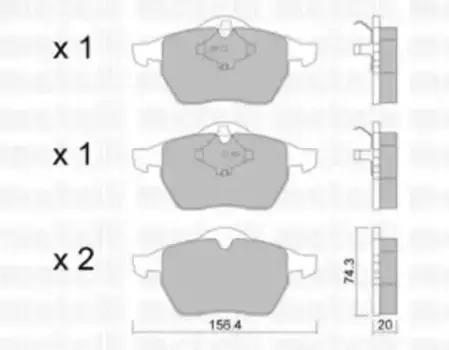 Тормозные колодки дисковые передняя ось METELLI 22-0181-1