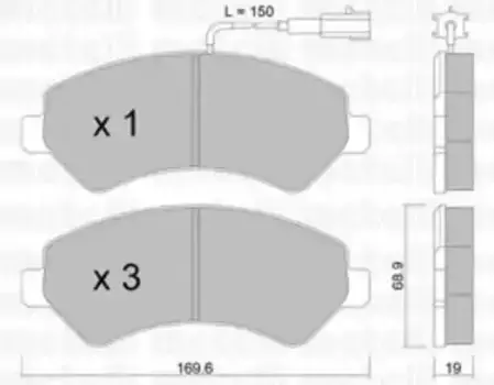 Тормозные колодки дисковые передняя ось METELLI 22-0709-0