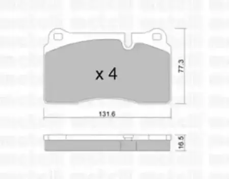Тормозные колодки дисковые передняя ось METELLI 22-0695-0