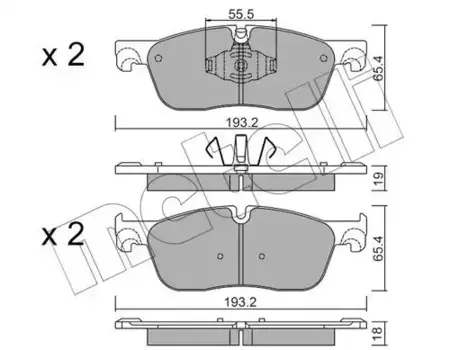 Тормозные колодки дисковые передняя ось METELLI 22-1123-1