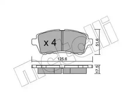 Тормозные колодки дисковые передняя ось METELLI 22-0793-2