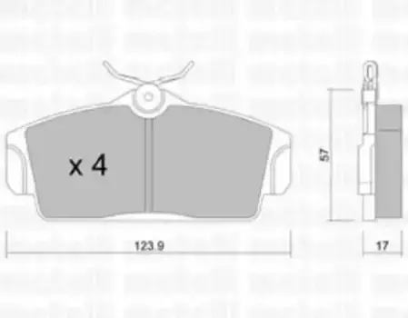 Тормозные колодки дисковые передняя ось METELLI 22-0305-0