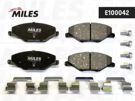 Тормозные колодки дисковые передняя ось MILES E100042