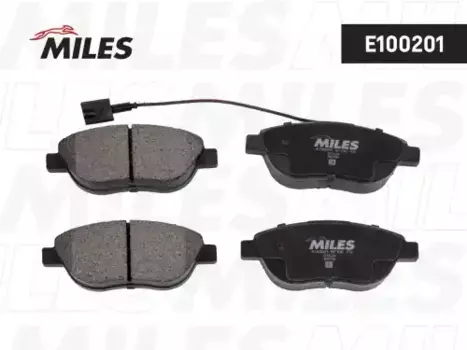 Тормозные колодки дисковые передняя ось MILES E100201