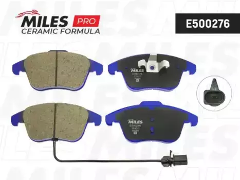 Тормозные колодки дисковые передняя ось MILES E500276