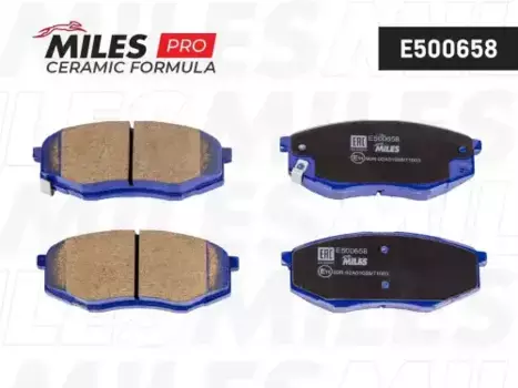 Тормозные колодки дисковые передняя ось MILES E500658