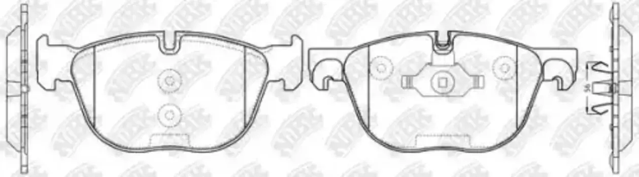 Тормозные колодки дисковые передняя ось NIBK PN0094