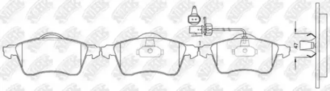 Тормозные колодки дисковые передняя ось NIBK PN0108W