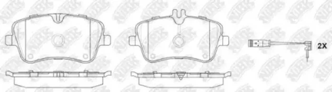 Тормозные колодки дисковые передняя ось NIBK PN0199W