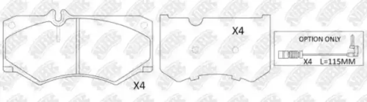 Тормозные колодки дисковые передняя ось NIBK PN0254W