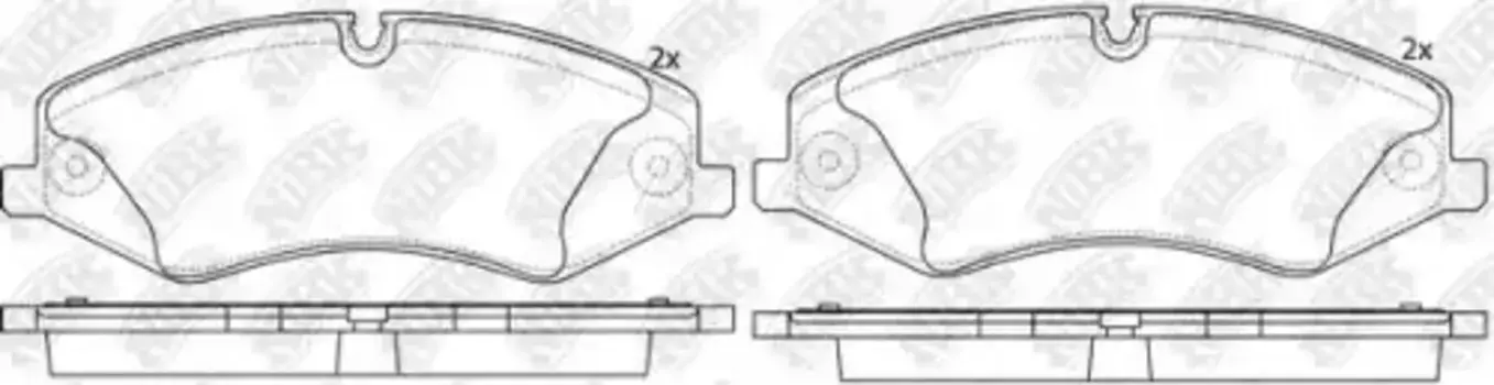 Тормозные колодки дисковые передняя ось NIBK PN0488