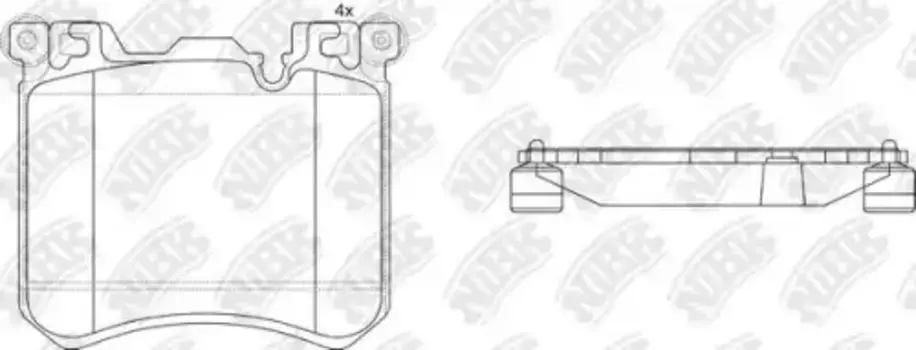 Тормозные колодки дисковые передняя ось NIBK PN0495
